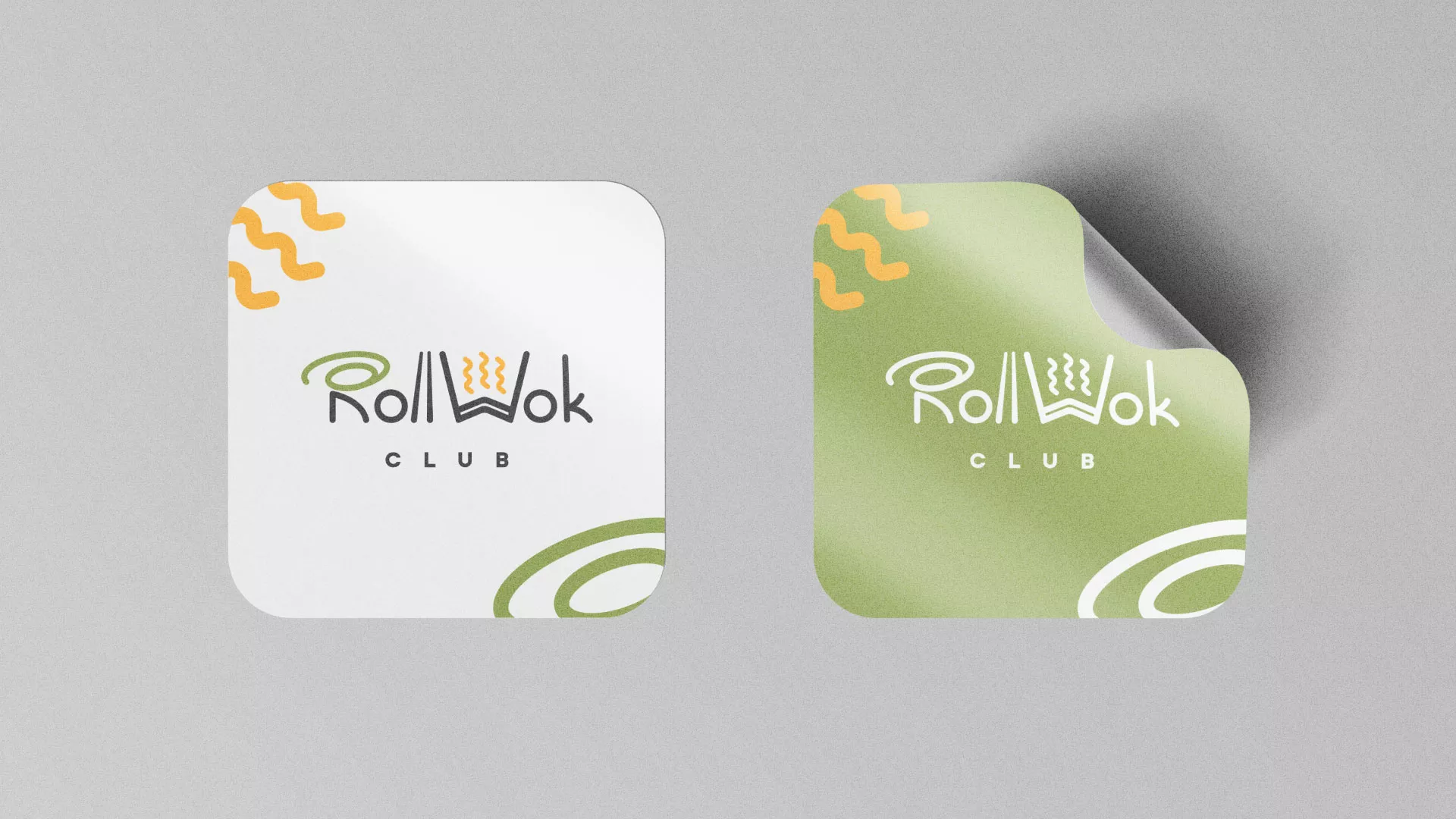 Разработка логотипа и фирменного стиля суши-бара «Roll Wok Club» в Аркадаке